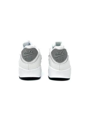 Кросівки чоловічі nike air max 90 white/black (біло-чорні)6 фото