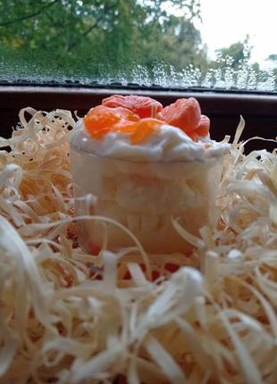 Десертна свічка з мандаринкою ручної роботи5 фото
