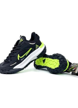 Кроссовки мужские nike acg mounth fly 2 low black white green7 фото