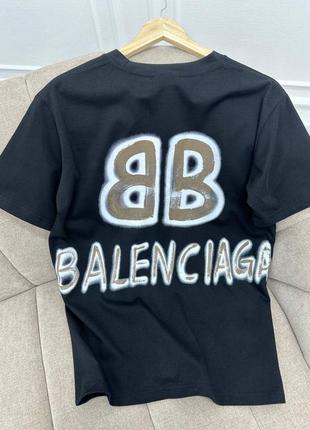 Черная футболка balenciaga3 фото