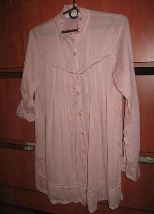 Блуза-туника розовая