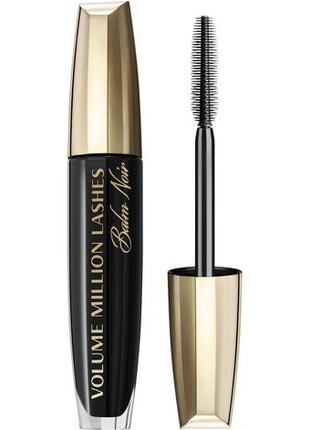 Тушь-бальзам для ресниц l'oreal paris volume million lashes balm noir, black, 8.9 мл