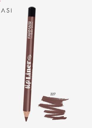 Деревянный карандаш для губ lip liner 227 шоколадный make up farmasi 1.14 г
