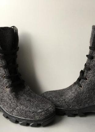Валяные мужские зимние ботинки2 фото