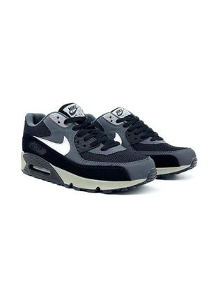 Кроссовки мужские nike air max 90 black/grey/white3 фото