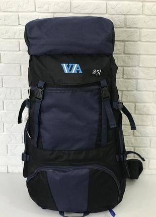 Рюкзак туристичний va t-04-3 85л, синій1 фото