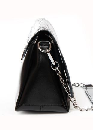 Женская сумка кроссбоди из натуральной кожи alex rai 9717 черная6 фото