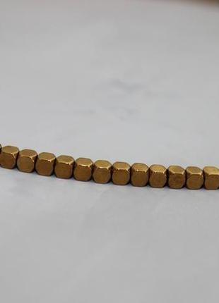 Бусы ожерелье колье золотое из натурального камня гематит сапфир рубин небольшие бусы3 фото