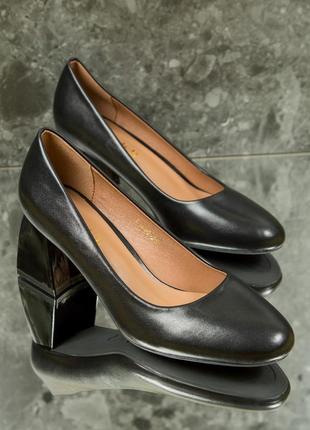 Жіночі туфлі 19262 чорні штучна шкіра6 фото