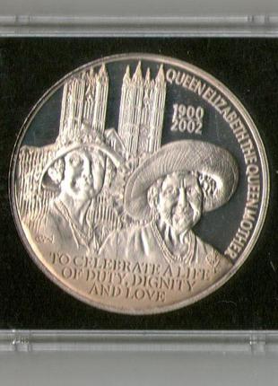 Фолклендські острови 50 пенсів, 2002 смерть королеви єлизавети, королеви-матері