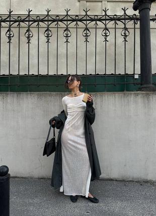 Преміум 🕊️  сукня мереживна ніжна довга тренд 🤍6 фото
