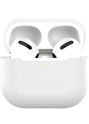 Силіконовий чохол для навушників airpods 3 (білий)