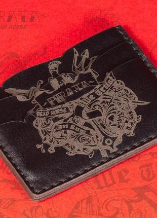 Чорний кардхолдер polly pirata black cardholder5 фото