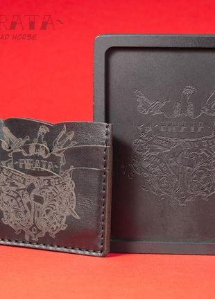 Чорний кардхолдер polly pirata black cardholder6 фото