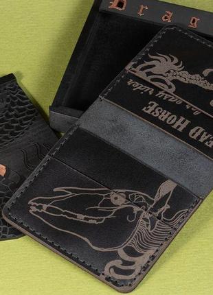 Чорний кардхолдер debbie dead dragon black cardholder6 фото