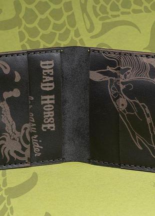 Чорний кардхолдер debbie dead dragon black cardholder4 фото