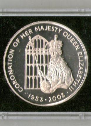 Острів святої олени 50 пенсів, 2003 50 років коронації королеви єлизавети ii. портрет