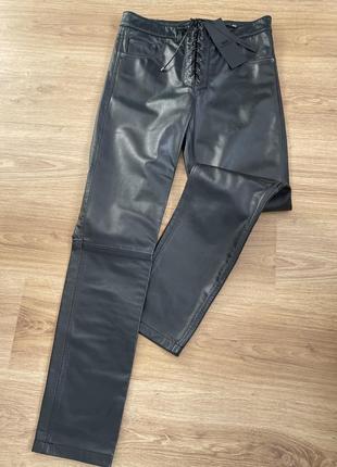 Кожаные брюки zara steven meisel leather 5479/3093 фото