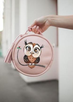 Круглая женская сумка с вашим рисунком | limu holysaints1 фото