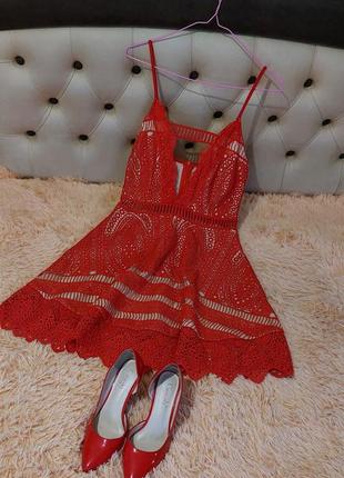 Платье вечернее, платье нарядное, платье красное1 фото
