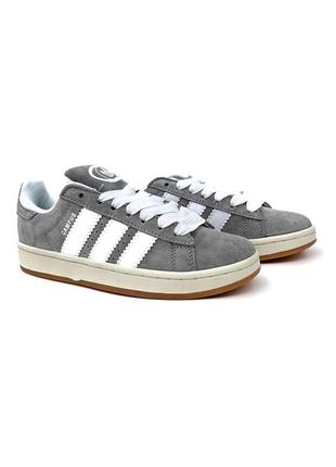 Кеды женские adidas campus 00s core grey (серые)5 фото