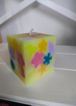 Свеча подарочная "кубик-мармеладка"