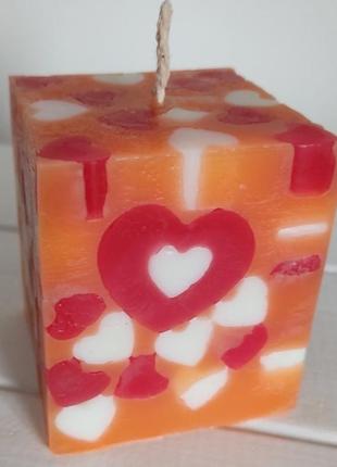 Свеча подарочная "кубик-мармеладка"