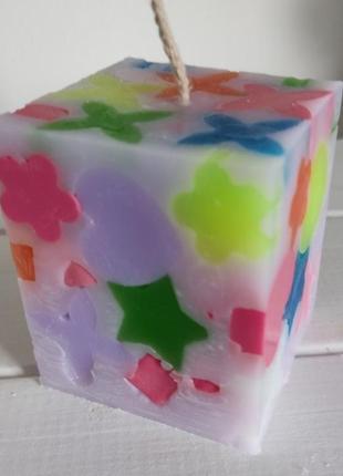 Свеча подарочная "кубик-мармеладка"