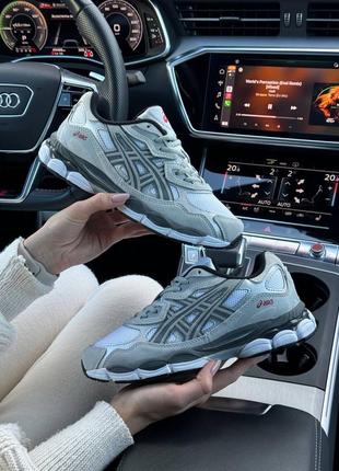 Asics gel - nyc white steel gray8 фото