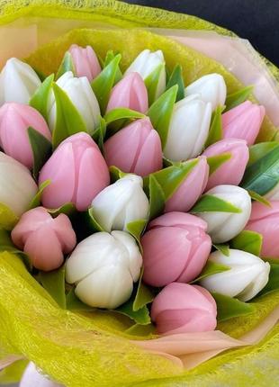 Букет тюльпанів з мила4 фото