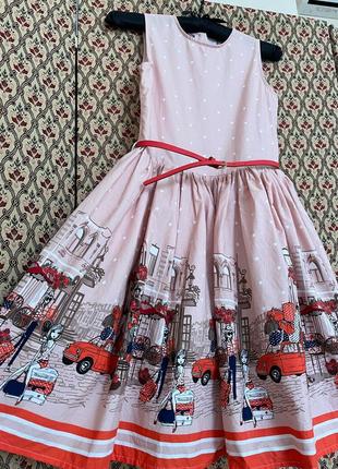 Платье натуральное пышное нарядное хлопковое хлопковое хлопок фатиновая юбка платья сарафан эксклюзивный принт и