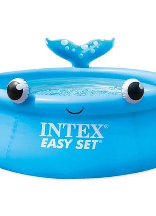 Надувной бассейн для детей весёлый кит intex easy set 183 х 51 см.2 фото