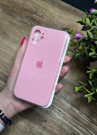 Чехол на iphone 12 мини mini квадратные борта чехол на айфон silicone case full camera на apple айфон