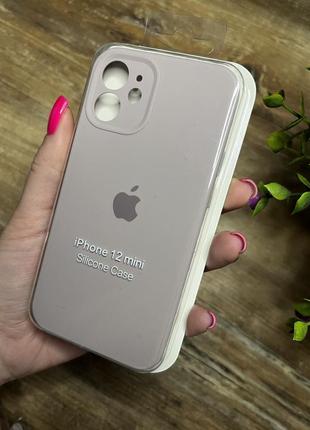 Чохол на iphone 12 міні mini квадратні борти чохол на айфон silicone case full camera на apple айфон1 фото