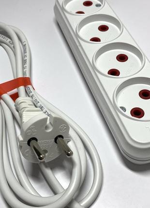 Удлинитель 4 гнезда 2 м без заземления horoz electric