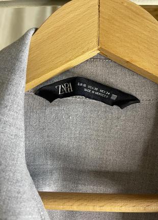 Рубашка/рубашка zara светло серого цвета удлиненная оверсайз размер m-xl6 фото