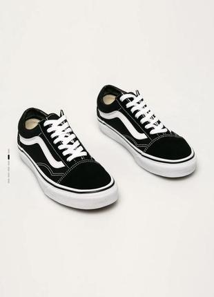 Оригинальные кожаные кеды vans old school1 фото