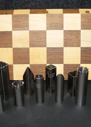 Складной шахматный набор. абстрактные шахматы6 фото
