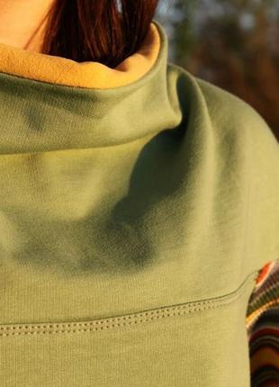 Пуловер флісовий світло-зелений4 фото