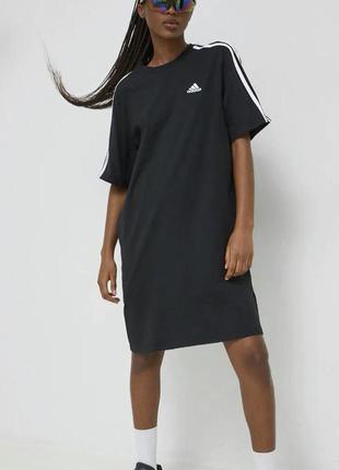 Чорна сукня adidas платье футболка adidas