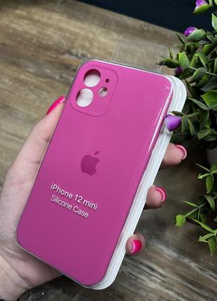 Чехол на iphone 12 мини mini квадратные борта чехол на айфон silicone case full camera на apple айфон1 фото