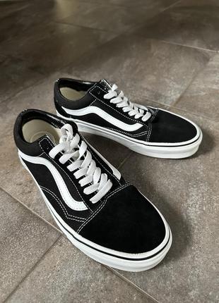 Оригінальні шкіряні кеди  vans old school4 фото