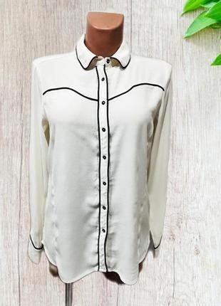 Нарядная белая рубашка-блуза испанской марки молодежной одежды stradivarius