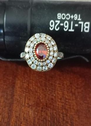 Кольцо серебро 925 с фианитами