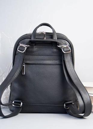 Monik leather backpack black (артикул: w062.4)5 фото