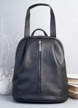 Monik leather backpack black (артикул: w062.4)8 фото