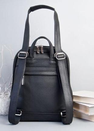 Monik leather backpack black (артикул: w062.4)7 фото