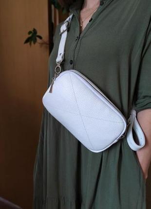 Sandra waist bag white (артикул: wb021.12)7 фото