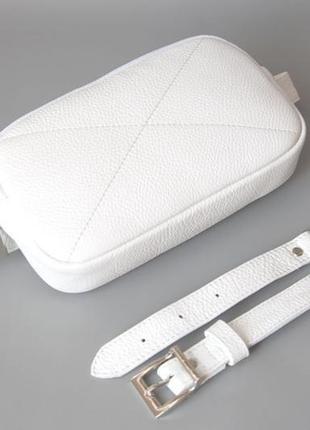 Sandra waist bag white (артикул: wb021.12)4 фото