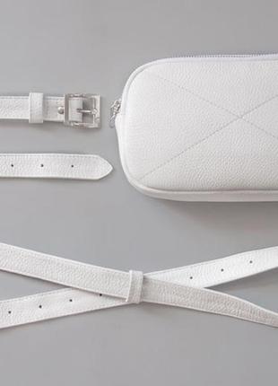 Sandra waist bag white (артикул: wb021.12)5 фото